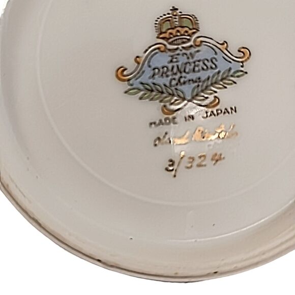 EW Princess LILY OF THE VALLEY Tea Cup Saucer Hand Painted Vnt RARE Marked 3/324 - Picture 10 of 16